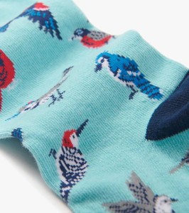 Calcetines de Hombre, Cómodos, con Estampado Digital de Aves, Color Azul Claro, de Algodón y Elastano, Tejidos, Transpirables, para Uso Diario, Estilo Primavera - Product Image 3