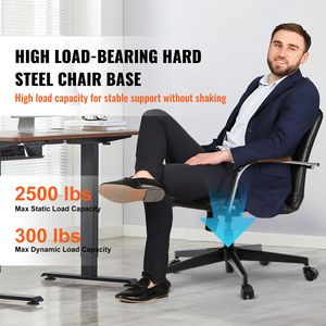 Base di Ricambio Universale per Sedia da Ufficio 28 Pollici, Capacità di Carico Statico 2500 Libbre, Compatibile con Meccanismi per Sedie da Computer - Product Image 2