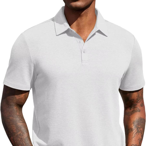 Camiseta de Moda para Hombre, Manga Corta, Cierre de Botones, Estilo Clásico Informal, Transpirable, Spandex/Algodón, Color Sólido, ODM Personalizado - Product Image 1