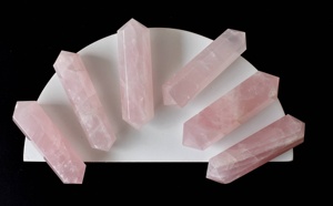 Cristales de Cuarzo Rosa de Primera Calidad al por Mayor, Puntas Dobles para Decoración y Regalos - Product Image 3