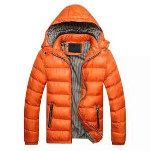 New Arrival Men's Warn Winter Shiny Quilted Puffer Jacket <b>Windbreaker</b> Padded Thick <b>Black</b> Hooded Bubble Padded jacket for men - Product Image 1
