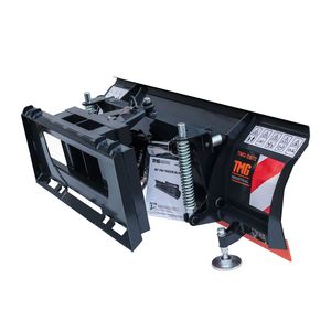 Lama spazzaneve/terna da 72 pollici per skid steer, con attacco rapido universale a 30 gradi sinistra/destra, bordo tagliente regolabile e pattini di scorrimento - Product Image 4