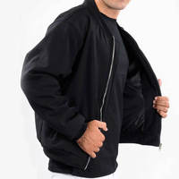 Blouson Bomber Homme Grande Taille Personnalisé Marque Privée Imperméable Écologique Léger Décontracté Hiver Effet Délavé