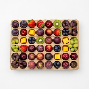 Fruit Packaging <b>Eco</b>-Friendly Anti Break Compostable Molded Pulp Tray Fresh Fruit Tray From Vietnam Manufacturer Paper Boxes - Product Image 3