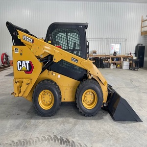 Chargeuse sur pneus compacte Caterpillar 262D d'occasion, moteur diesel, équipement de construction d'origine CAT 262D en bon état - Product Image 6