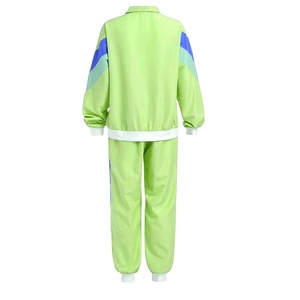 Survêtement de sport zippé pour femme, manches longues, avec logo frontal, col montant, poches, en polyester uni de poids moyen, nouveau style - Product Image 4