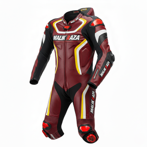 Traje Profesional para Motociclismo de Competición |   Ropa de Seguridad de Cuero con Triple Costura |   Diseño Personalizado a Medida para Ciclistas de Élite - Product Image 4