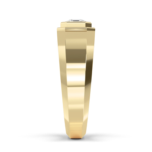 Statement Band 1.05 ctw Asscher Cut Lab Grown Diamond 9K Rose Gold <b>Mens</b> Fine <b>Jewelry</b> Trendsetting Luxe Accessories Gift - Product Image 6