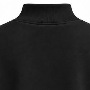 Black <b>Women</b> Turtleneck Sweatshirt <b>Long</b> Sleeve Pullover Loose Fit Fleece High Neck Casual Winter Streetwear Fashion <b>Jumper</b> Top - Product Image 4
