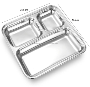 จานอาหารแบ่งช่องสแตนเลสคุณภาพสูง |   ตลาดยุโรป |   OEM ODM |   ขายส่งจำนวนมากจากจีน - Product Image 3