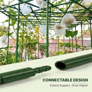Bâtons de soutien pour plantes, lot de 5 piquets en fer verts pour plantes grimpantes avec conception connectable pour plantes grimpantes d'intérieur et d'extérieur - Product Image 6
