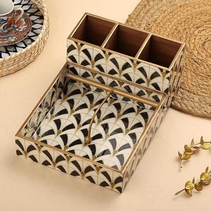 Porte-couverts décoratif en bois MDF émaillé avec poignée, design féminin, pour ustensiles de cuisine - Product Image 3