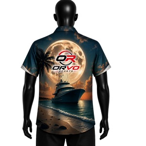 Camisa Hawaiana ORVO Sports para Hombre, Manga Corta, Estampado Tropical de Loros, Verano, Vacaciones, Casual, Transpirable, Secado Rápido, Tela Twill - Product Image 4