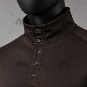 Unisex Winter <b>Quarter</b> <b>Zip</b> Pullover Sweatshirt top quality Button-up collar <b>Sweaters</b> Streetwear solid Breathable High Quality - Product Image 5