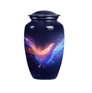 Urna Alta de Aluminio para Cenizas Humanas, Tamaño Adulto - Urna Funeraria Metálica Alta - Florero Conmemorativo Alto para Funeral - Product Image 1