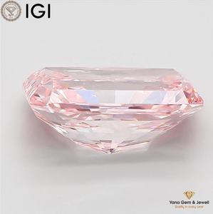 เพชรทรง Radiant พร้อมใบรับรอง IGI เพชร CVD ที่เพาะเลี้ยงในห้องปฏิบัติการ น้ำหนัก 5.01 กะรัต สีชมพูสดใสแฟนซี ความสะอาดระดับ VVS2 เหมาะสำหรับเป็นจี้สร้อยคอ - Product Image 5