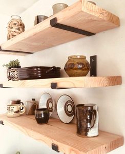 9 Inch Rustic <b>Shelf</b> Supports, Heavy Duty Steel <b>Shelf</b> <b>Brackets</b>, Industrial Modern Lip Metal Wall J <b>Shelf</b> <b>Bracket</b> - Product Image 3