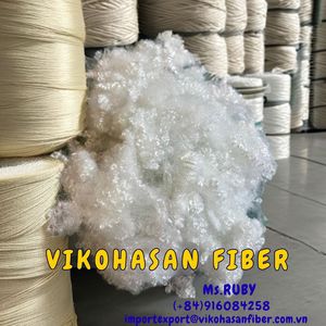 HCS GRS Oeko-<b>Tex</b> Certified 3D Recyclable Polyester Staple Filling Material White Hollow Conjugated Siliconized Spinning - Product Image 5