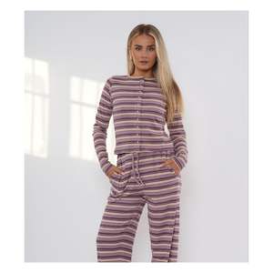 Conjunto de 2 Piezas para Mujer, Estilo Lounge, con Blusa de Manga Larga con Botones y Pantalones con Cordón Ajustable - Product Image 6