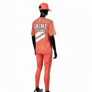 Conjunto Deportivo para Mujer, Camiseta de Malla y Leggings Elásticos, Poliéster Ligero GSM con Spandex, Estampado por Sublimación con Diseño de Paneles - Product Image 5