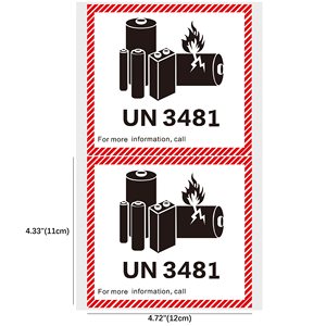 Étiquette d'expédition, autocollant fragile pour boîte, ne pas plier, manipuler avec soin, autocollant rectangulaire en papier pour emballage et enveloppe postale - Product Image 2