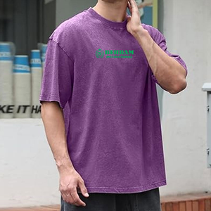 T-shirts unisexes surdimensionnés en coton 100% lourd (280 g/m²) pour streetwear, personnalisables, vierges, teints, respirants, vente en gros - Product Image 5