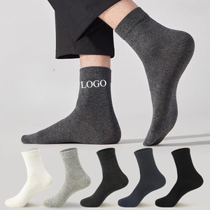 Men's Spandex/Polyester Crew <b>Socks</b> Anti-Bacterial <b>Moisture</b> Wicking Breathable Running <b>Socks</b> Custom Brand OEM/ODM Digital - Product Image 3