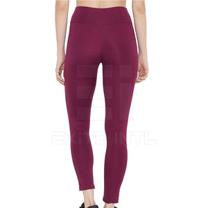 Custom New Design Solid Mid Waist Breathable <b>Women</b> Fitness <b>Leggings</b> Full Length Pants Best Quality - Product Image 6
