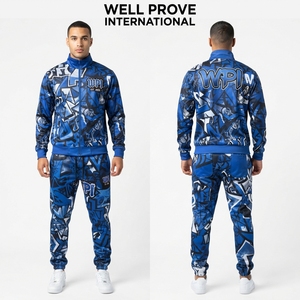 Custom Logo Streetwear Solid Heavy Fleece Sublimation Tracksuit 320 GSM Mustard <b>Yellow</b> Polyester Pullover <b>Hoodie</b> Joggers Set - Product Image 5