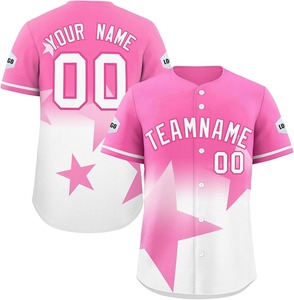 Maillot de baseball personnalisé noir et vert olive avec étoiles, impression sublimée, polyester respirant, manches courtes, uniforme d'équipe unisexe pour adultes - Product Image 3