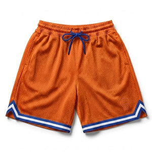 Shorts de basketball mi-taille en tricot, couleur unie, décontractés, respirants, séchage rapide, 100% coton, service OEM pour uniformes d'équipe - Product Image 1