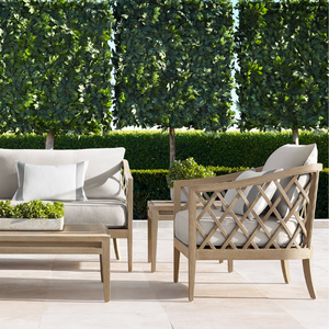 Canapé en teck avec sièges moelleux en mousse durable, adapté à une utilisation extérieure au bord de la piscine ou dans le jardin, résistant. - Product Image 6