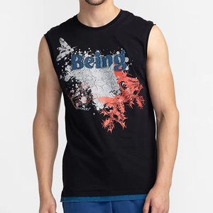 Glamour Plus Breathable 100% Cotton <b>Men's</b> Tank Tops High Quality Customized Screen Printing <b>Gym</b> Wear Sleeveless <b>Shirts</b> - Product Image 1