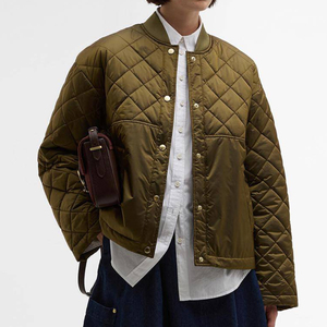 Blouson bomber matelassé imprimé à fermeture éclair de haute qualité pour femme, collection hiver, personnalisable, respirant, imperméable, écologique - Product Image 1