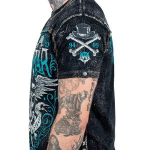 Custom Mens Vintage 3D Crop Stonewashed Collection-High Quality DTG Printed with Pattern for Brands & Retailers - Product Image 2