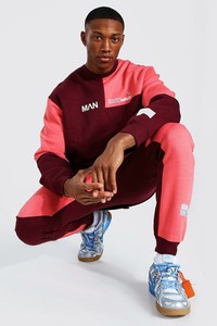 Sweat-shirt à capuche unisexe color block, coupe oversize streetwear, pull avec logo imprimé sur le devant, coupe classique, 100 % coton, anti-plis - Product Image 4