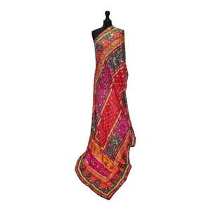 Embroidered Traditional Mirror Work Scarf | Scarves <b>shawls</b> & hijab Boho <b>Women</b>’s Wedding <b>Shawls</b> Mirror Work Custom Colors Set's - Product Image 1