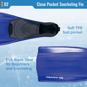 Palmes de plongée flottantes en EVA avec logo personnalisé, professionnelles, à poche intégrale, pour adultes et enfants, OEM/ODM, sports nautiques - Product Image 3