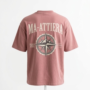 <b>Men's</b> <b>T</b> <b>Shirt</b> Dusty <b>Pink</b> Crew Neck Short Sleeve Relaxed Fit Text Print Casual Tshirt Streetwear Clothes <b>T</b> <b>Shirt</b> - Product Image 4