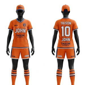 ชุดฟุตบอลพรีเมียม โพลีเอสเตอร์ 180 GSM สีขาวเทอร์ควอยซ์ แขนเสื้อแบบแร็กแลน พร้อมโลโก้แบบซับลิเมชั่นสั่งทำพิเศษ - Product Image 3