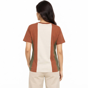 เสื้อยืดแขนสั้นลำลองสไตล์สาวฮอต ตกแต่งลายบล็อกสีสันสดใส ระบายอากาศได้ดี แห้งเร็ว เป็นมิตรกับสิ่งแวดล้อม  รับสั่งทำพร้อมปักโลโก้ - Product Image 3