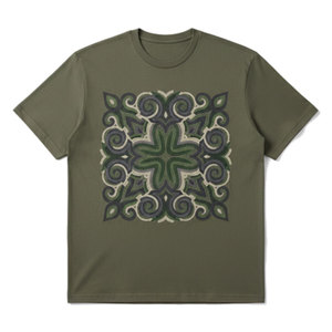 T-shirt décontracté personnalisé en coton 100% brodé, de qualité supérieure, coupe ample, imprimé, pour homme adulte. - Product Image 1