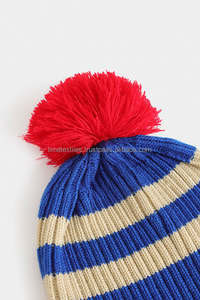 High Quality Manufacture's Sport Bobble Golf Toque Knitted <b>Pompom</b> Beanie Hat Winter Outdoor 100% Acrylic Beanie Unisex - Product Image 2