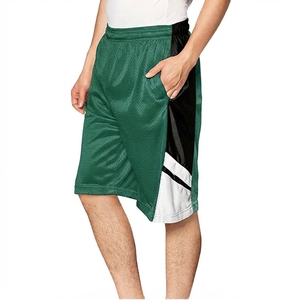 Factory Direct Wholesale Men's Plus Size Knitted Jogger Shorts Drawstring Mesh Workout Gym Sports Shorts Silk Screen Printed - Product Image 2