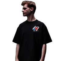 T-shirt à manches courtes pour homme, style streetwear Harajuku, surdimensionné, en coton/polyester, tricoté, respirant, écologique, imprimé graphique, lettres
