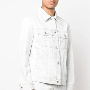 Hot Selling Premium Quality 100% Cotton Breathable Jeans <b>Jacket</b> with Front Logo Warm Winter Comfortable Men's for Online Sale - Product Image 4