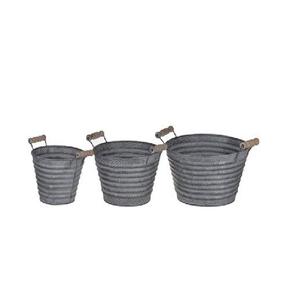 Jardinière galvanisée vintage tendance style français, effet rouillé, taille, forme et couleur personnalisables, pour usage en jardinage - Product Image 4