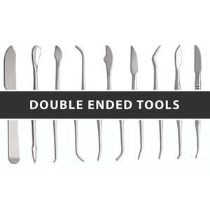 Outils de sculpture de cire manuels pour étudiants en médecine, 10 pièces, en acier inoxydable allemand, certifiés CE, avec poignée ergonomique, instruments dentaires - Product Image 6