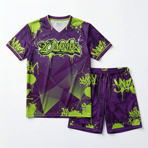 Ensemble maillot et short de volley-ball personnalisé vert menthe camouflage, léger, uniforme d'équipe, sublimation, vêtements de sport, vente en gros OEM - Product Image 1
