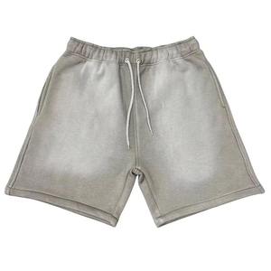 Pantalones Cortos Casuales de Algodón con Lavado Ácido para Hombre, Cómodos, con Cintura Elástica y Bolsillos Laterales, Logotipo Personalizado 2026 - Product Image 2